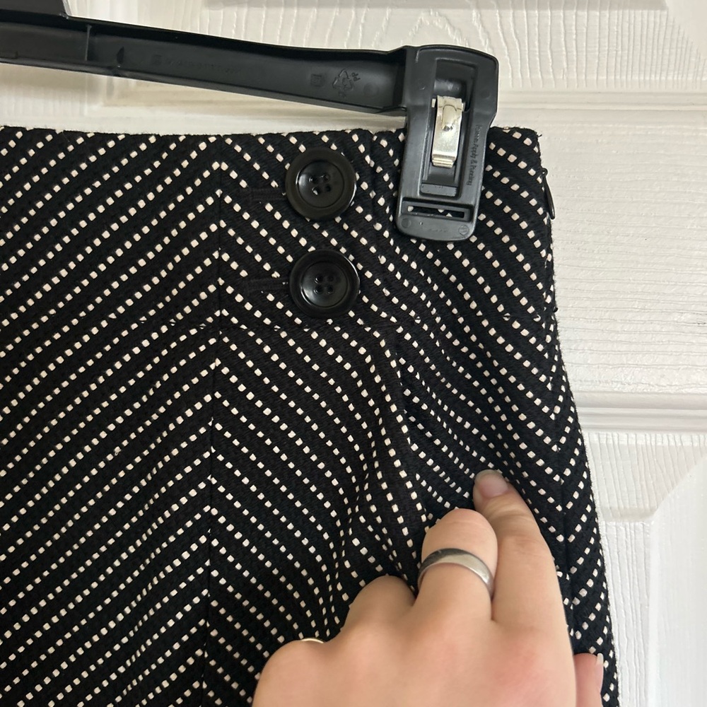 Ann Taylor Tweed Black and White Polka Dot Skirt - Picture 2 of 4